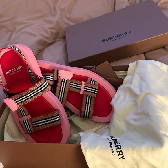 Burberry Eve Icon Stripe Sporty Sandals - worn twice. - Picture 3 of 5